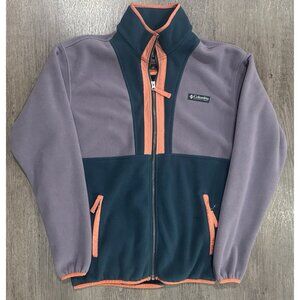 Columbia Sportswear Back Bowl Full Zip Fleece Jacket Multi Colorblock Mens Small